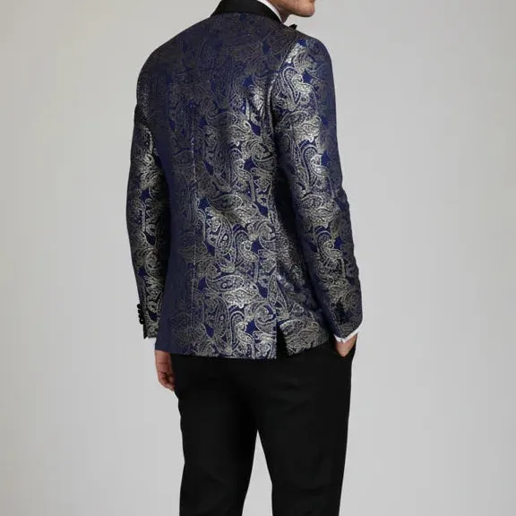 Mens Velvet Paisley Floral