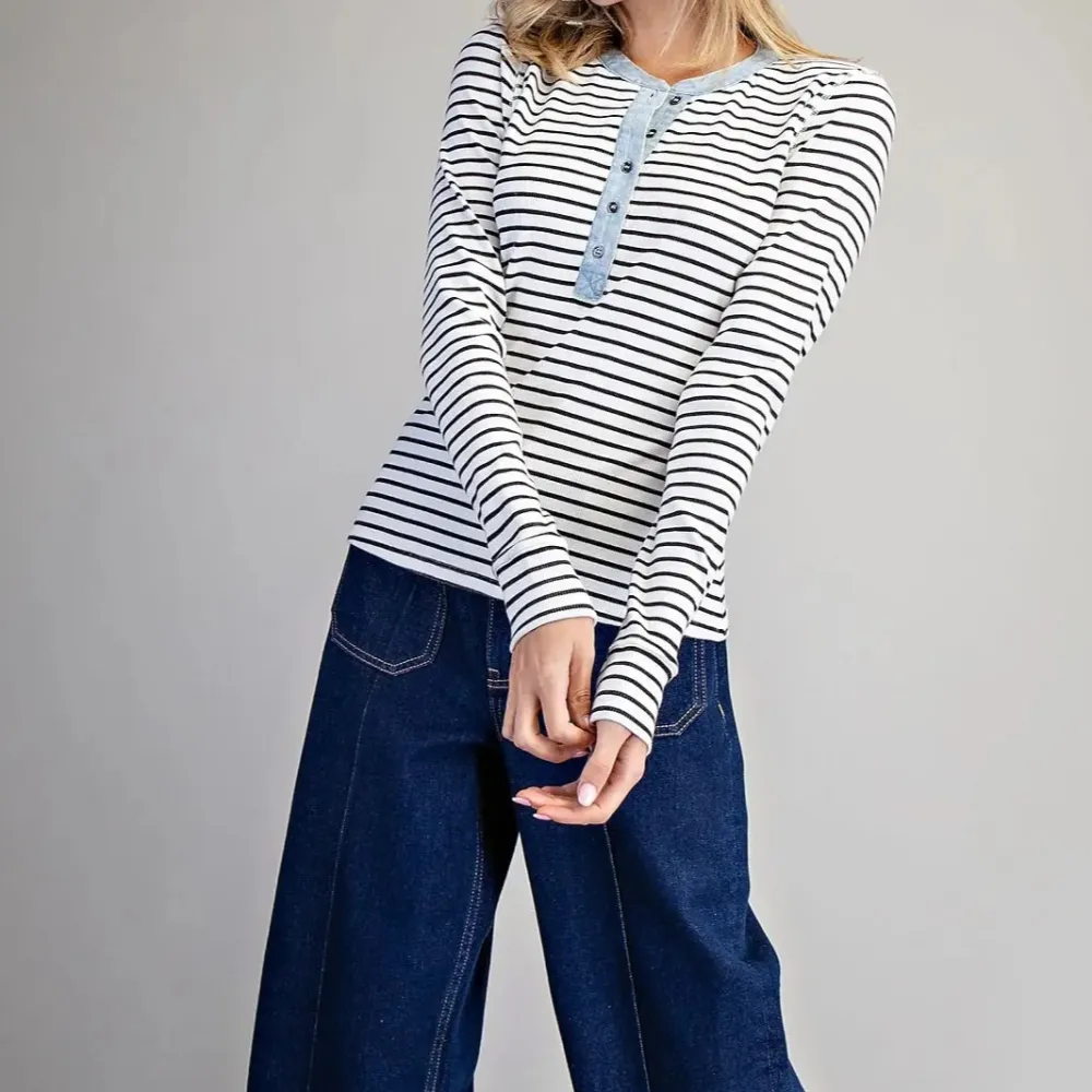 Relaxed Stripe Top T-Shirts