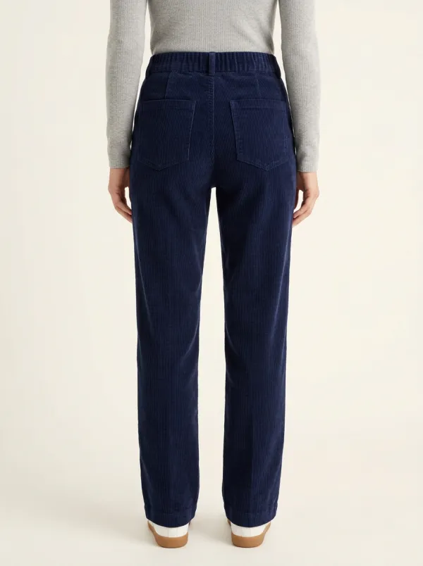 Women's Slant-Pocket Straight-Leg Corduroy Pants