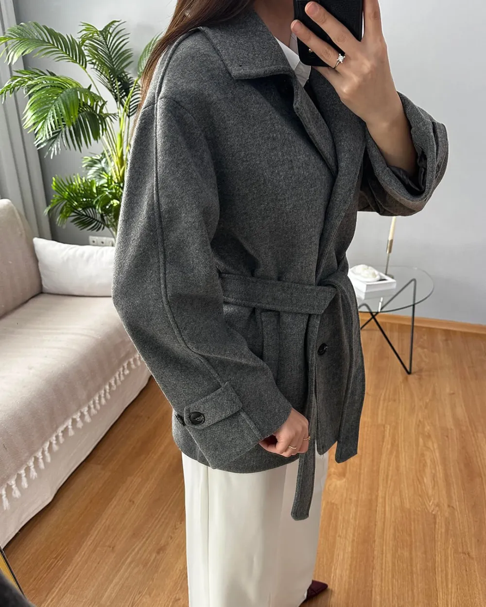 Faux Wool Coat