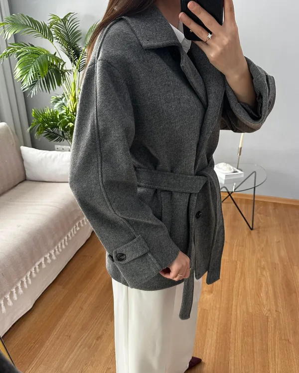 Faux Wool Coat