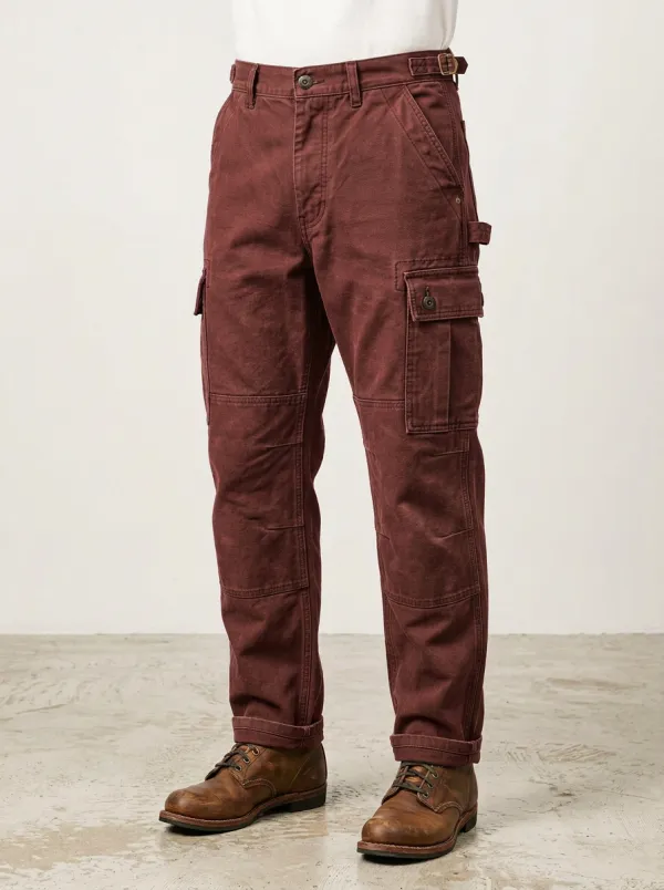 Men's Relaxed Vintage Canvas Military Cargo Pants