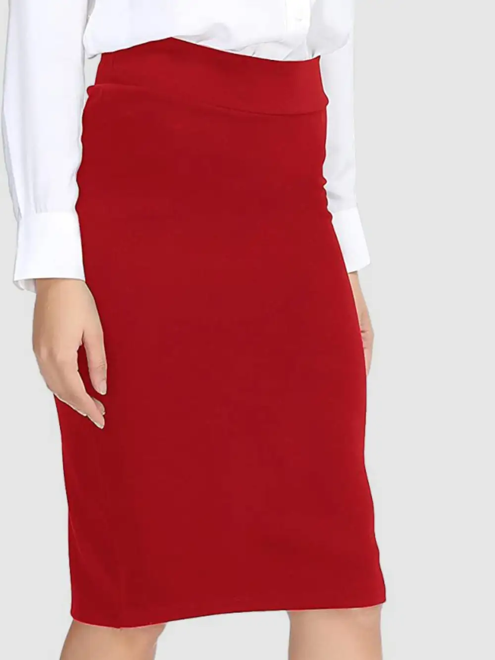 Structured Lightweight Wrap Skirt