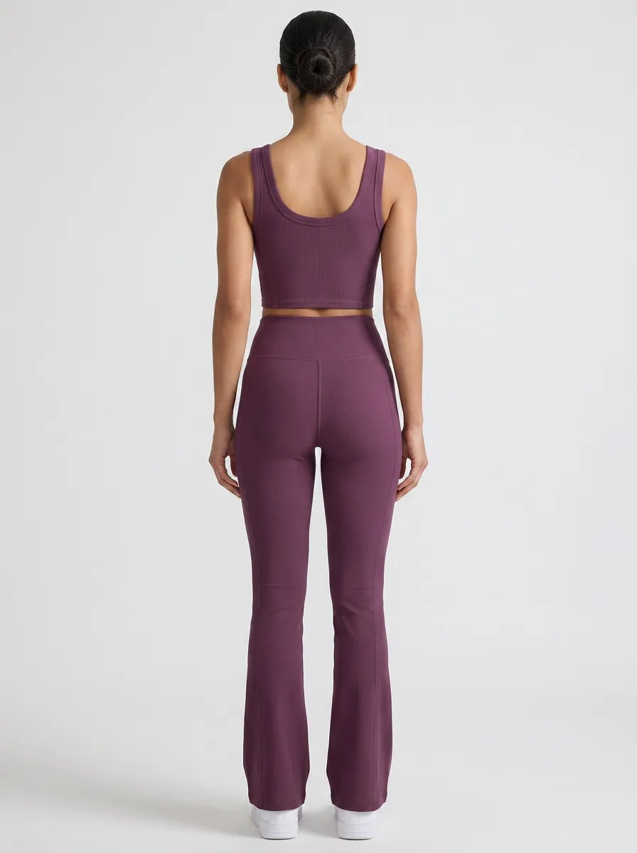 Women's Tank Top Flare Pants Active Set