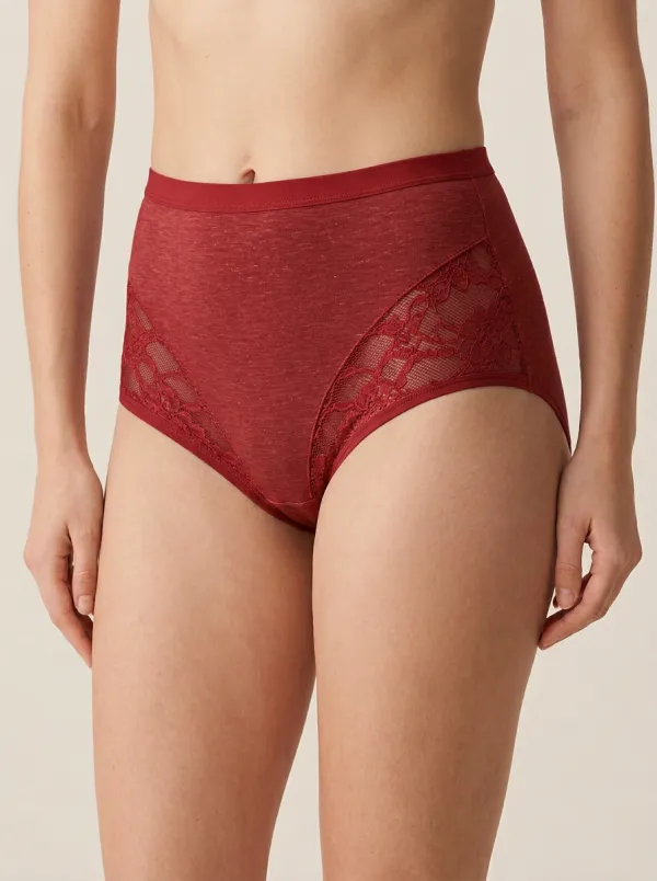 Women's Classic High-Waisted Lace-Trim Panties