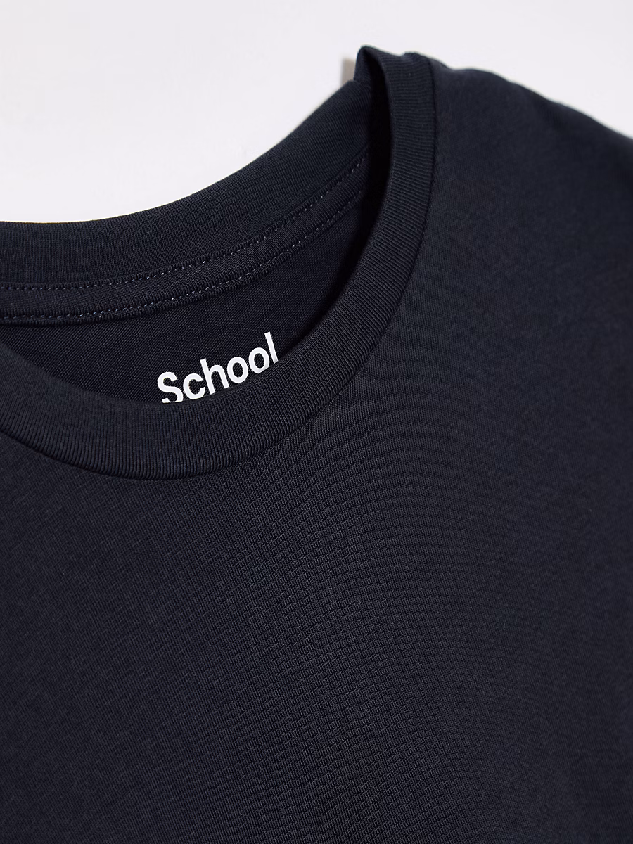 Black Crew Neck School T-Shirt 2 Pack detail 2