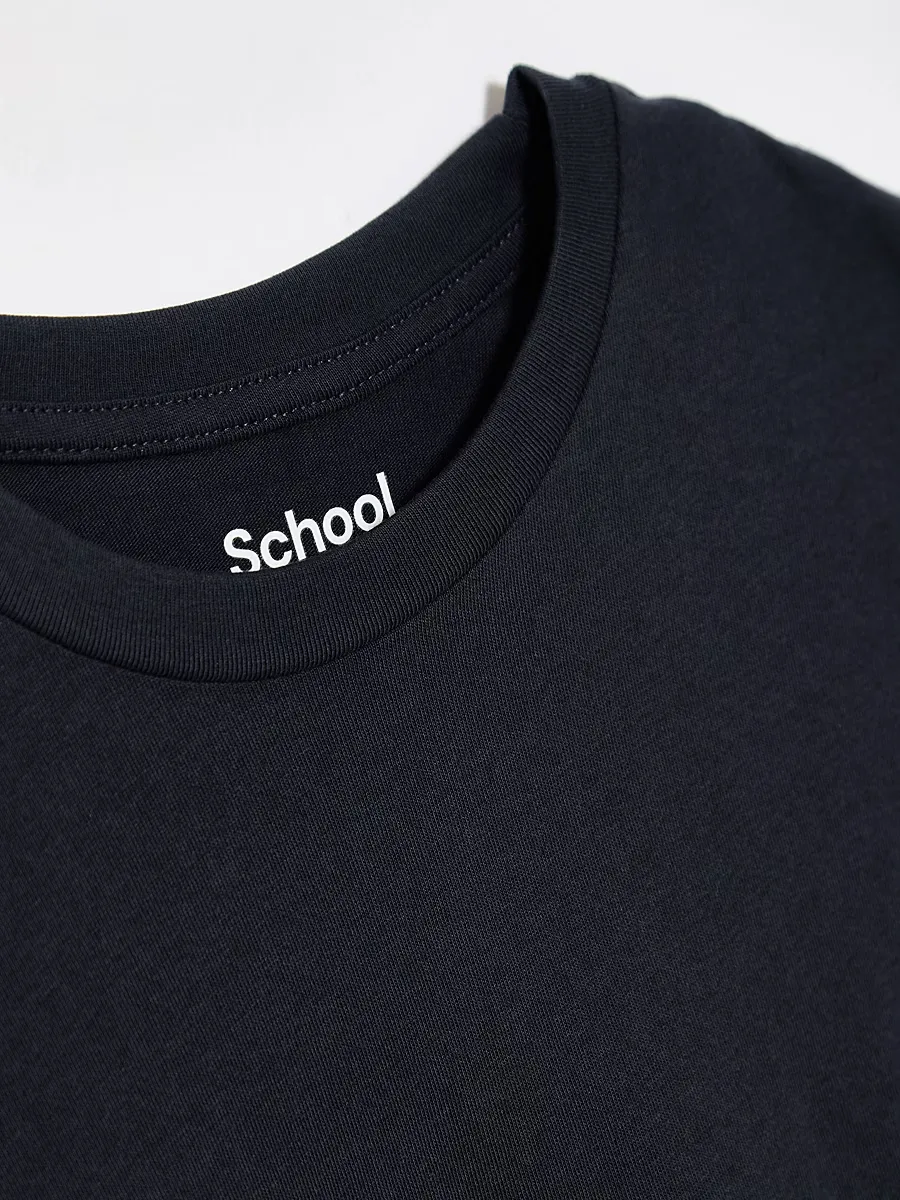 Black Crew Neck School T-Shirt 2 Pack