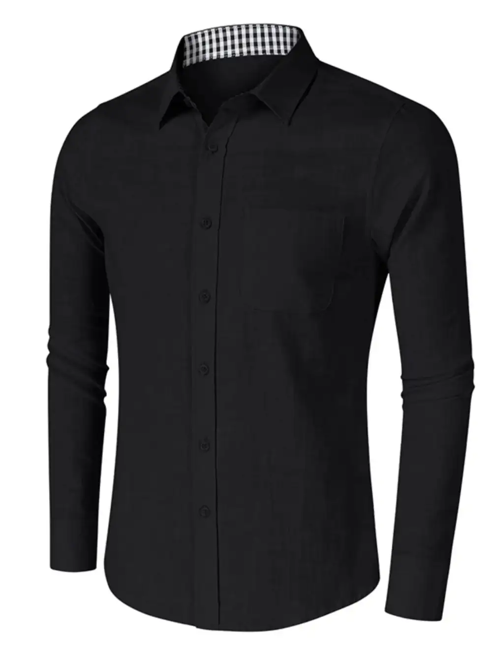 Linen-Blend Button-Down Shirt
