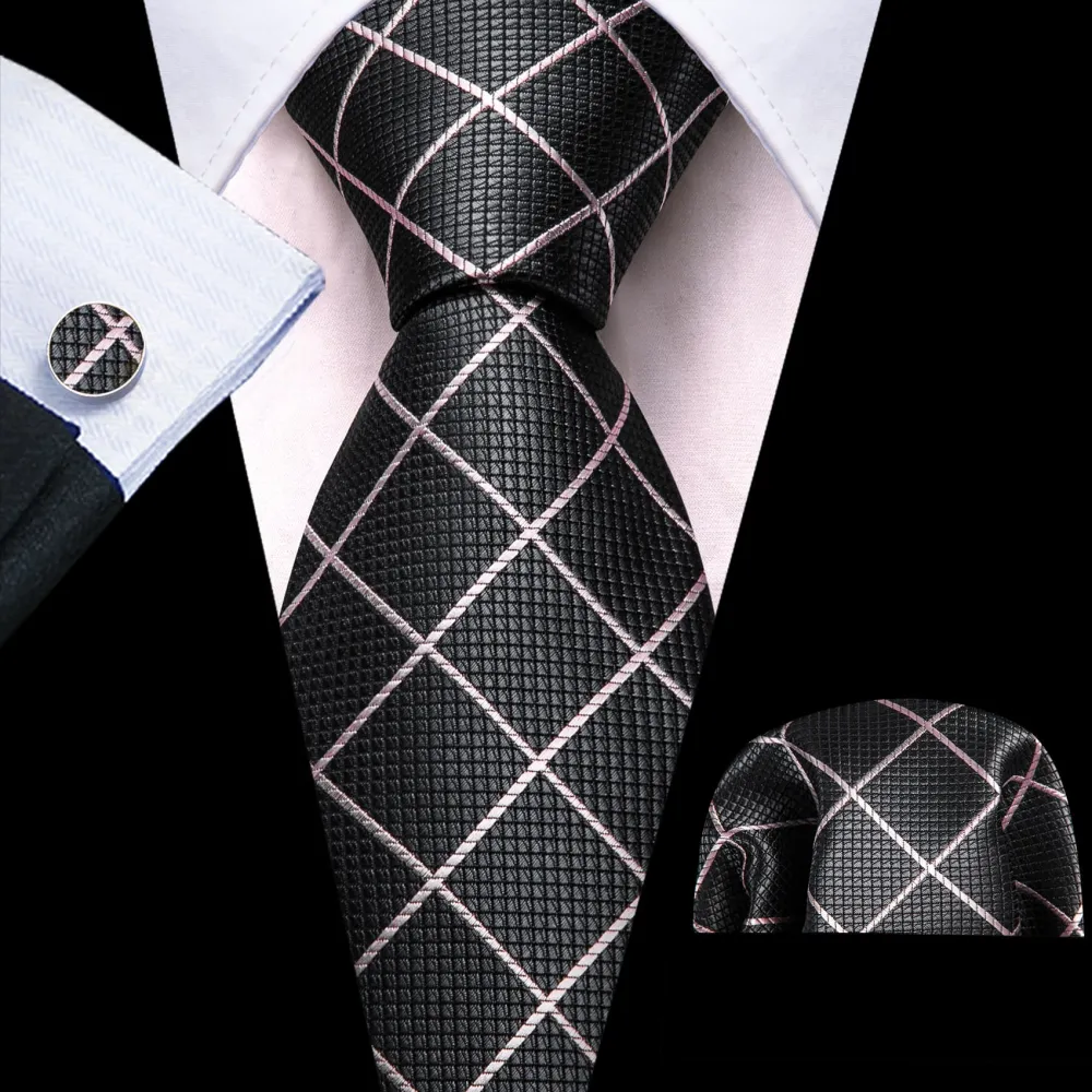 Classic Checkered Necktie Set