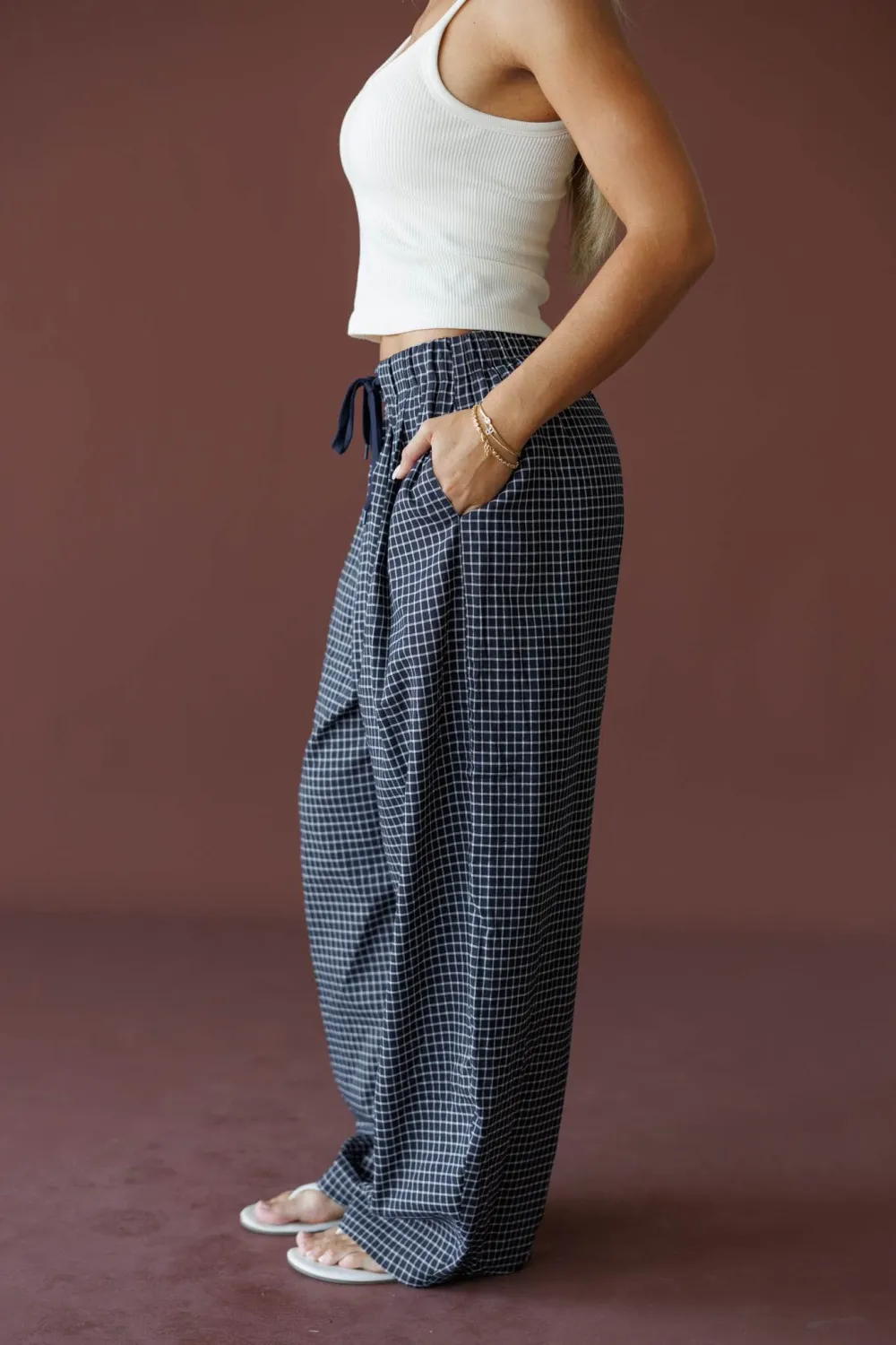 Balloon Checkered Pants