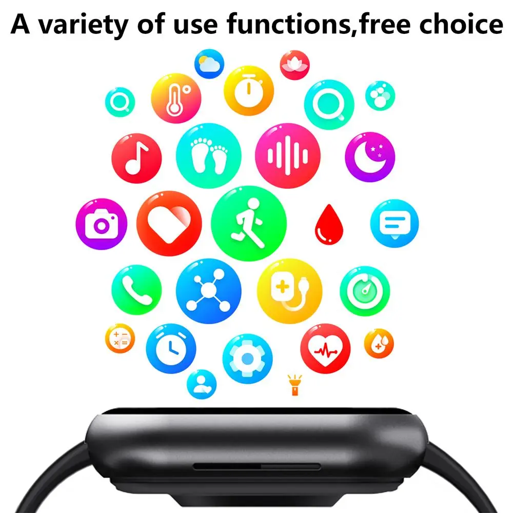 Blood Sugar Blood Pressure Heart Rate Blood oxygen Sleep Monitoring Waterproof Smartwatch | Carelders F57