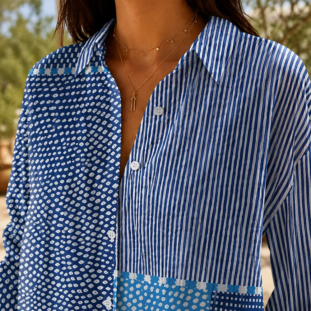 Patchwork Relaxed Blouse