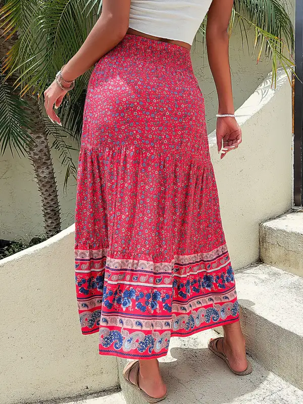 Natural Refined Printed Skirt