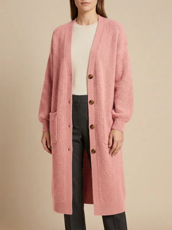Women's Button Detail Minimal Knit Cardigan