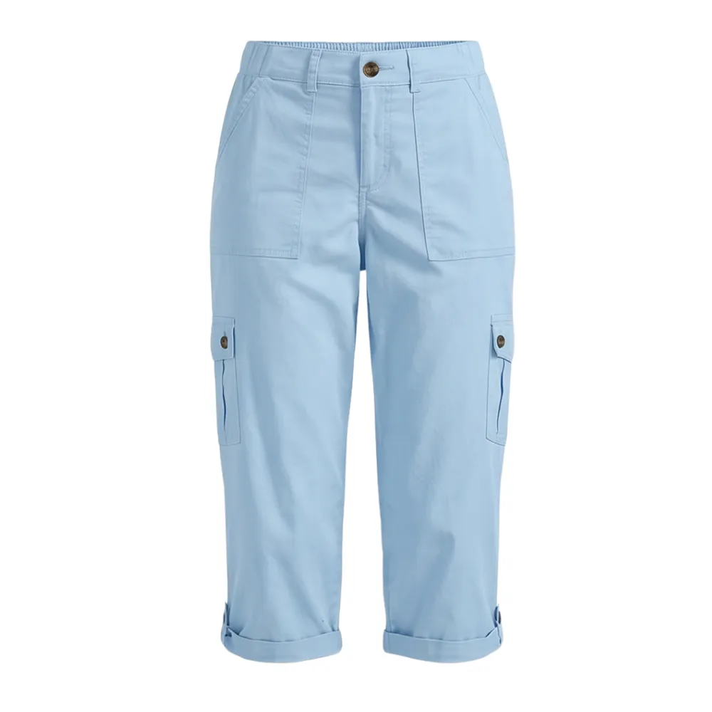Comfortable Stretch Capri with Pockets Pants