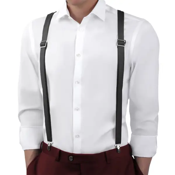 Classic Timeless Solid Tone Suspenders