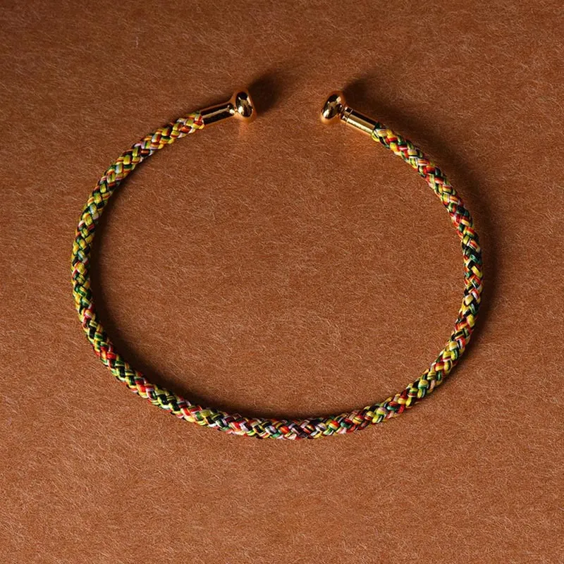 Simple Design Handmade Braid String Cuff Bracelet