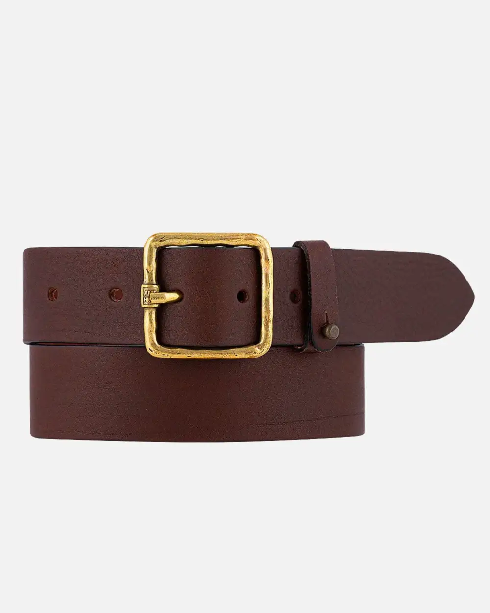 Vintage Square Buckle Leather Waist Belt