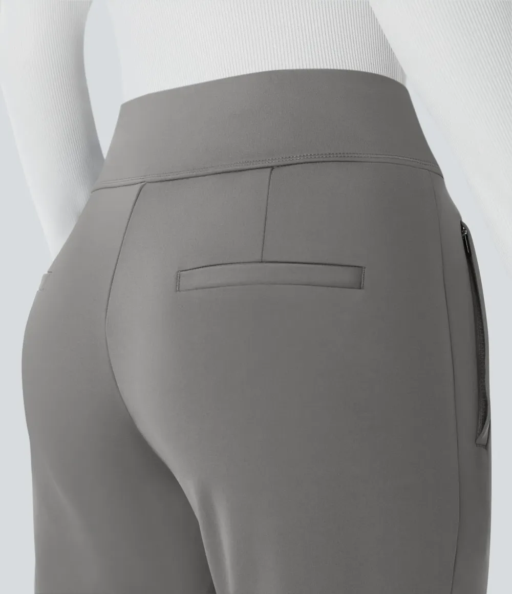  DayStretch Mid Rise Side Zipper Pocket Work Flare Pants