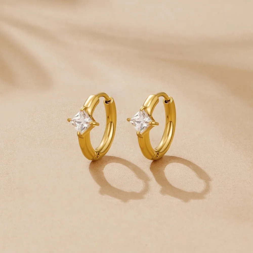 Crystal Huggie Earrings
