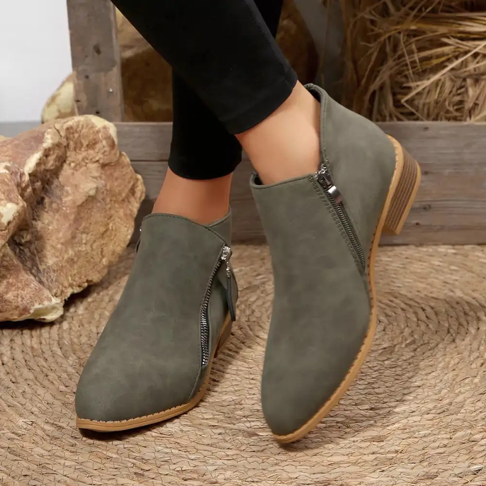Block Heels Ankle Boots