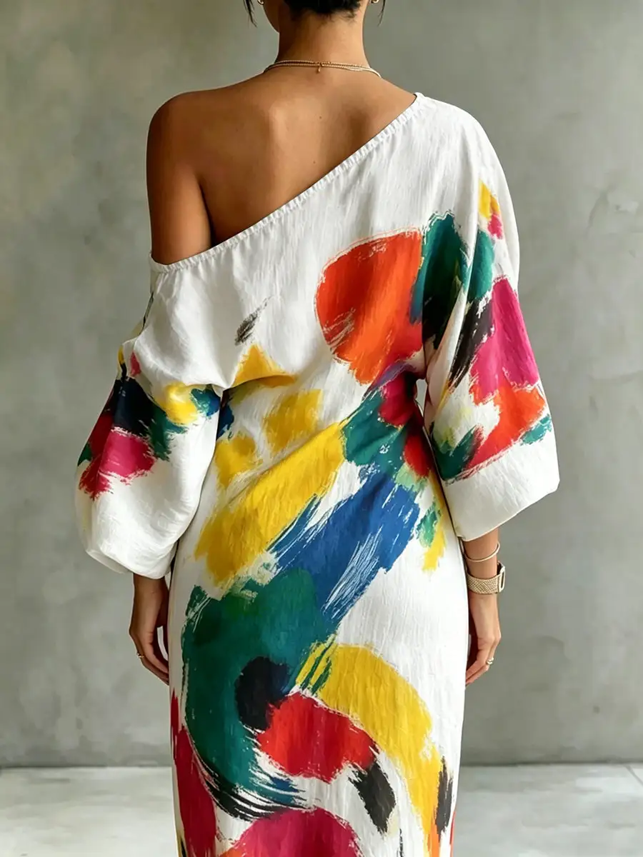 Printed Long Maxi Dress