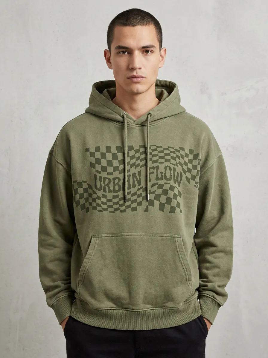 Checkered Men's Graphic Hoodie