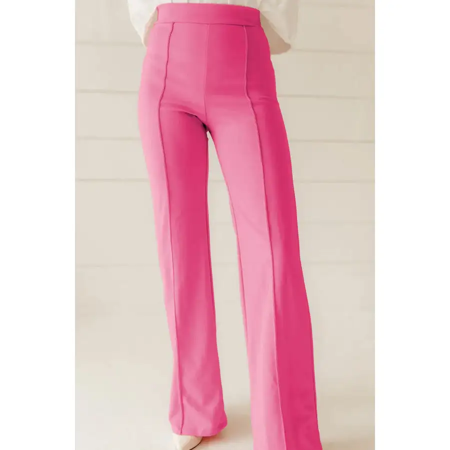 Classic High Waist Straight Leg Pants
