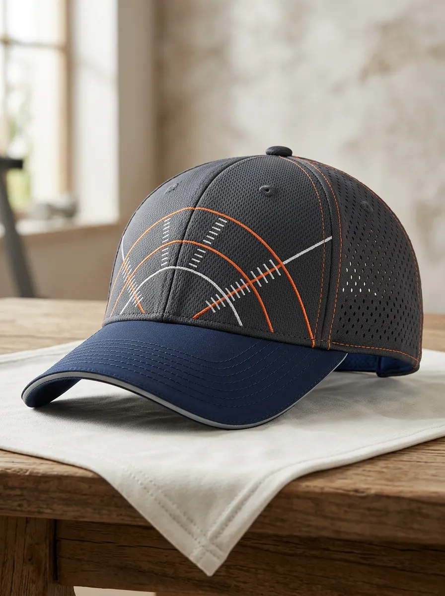 Men's Gridiron Football Fan Geometric Line Printed Cap