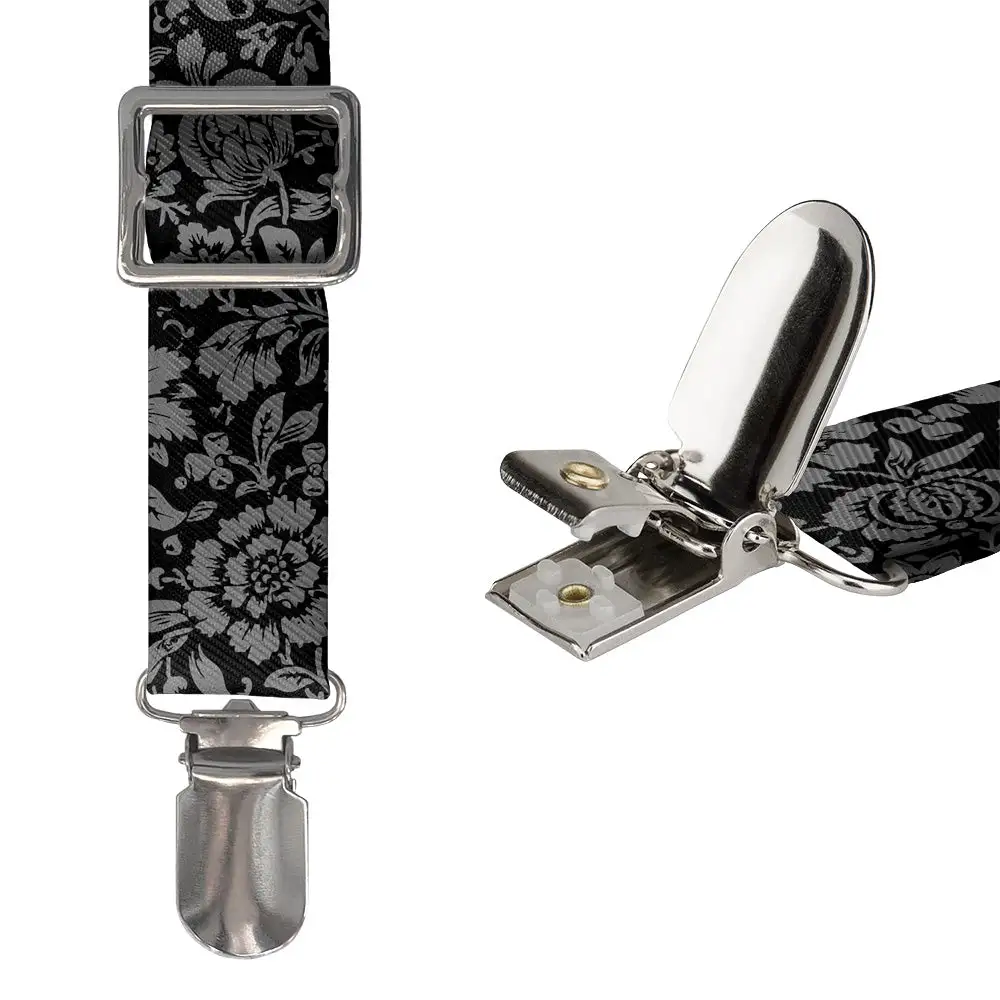 Vintage Bloom Pattern Suspenders