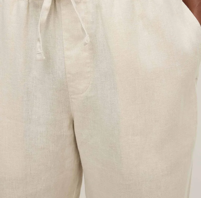 Limestone Linen Drawstring Pants