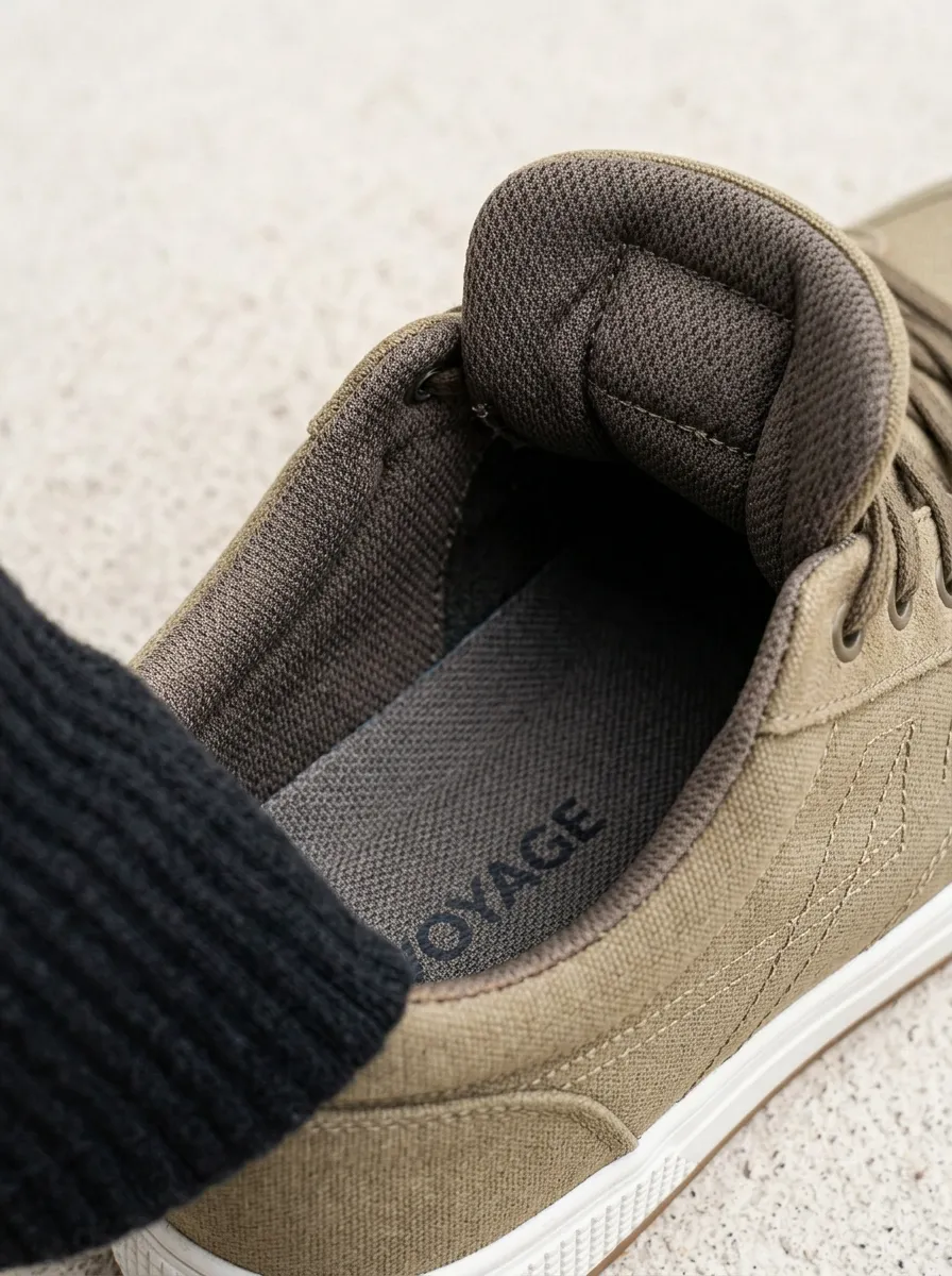 Men's Stitched Minimal Canvas Sneakers