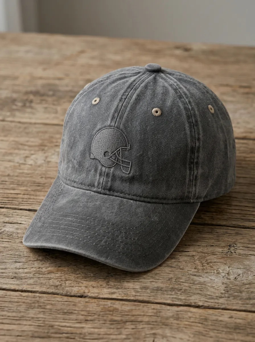 Unisex Football Fan American Helmet Embroidered Washed Baseball Cap