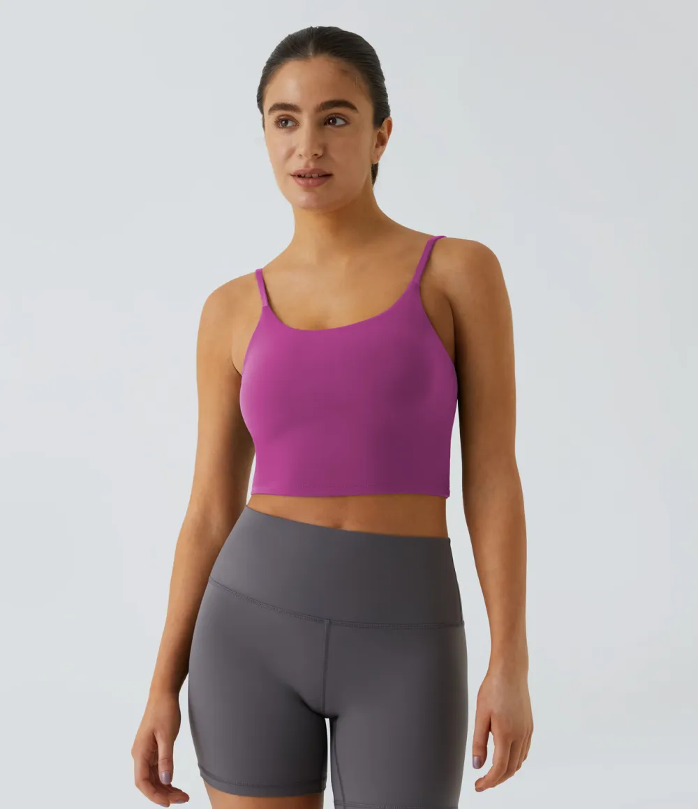 Basic Padded Workout Cropped Tank Top