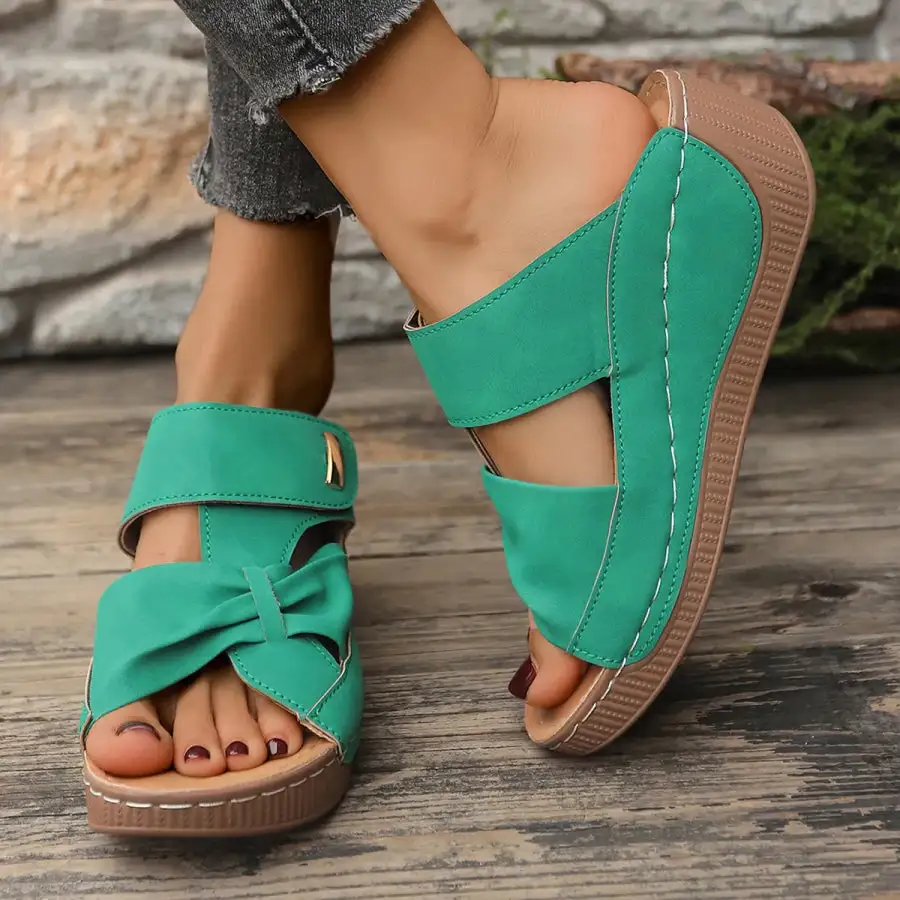 Fresh Open Toe Wedge Sandals