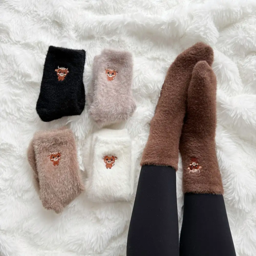 Fuzzy Cow Socks Pack