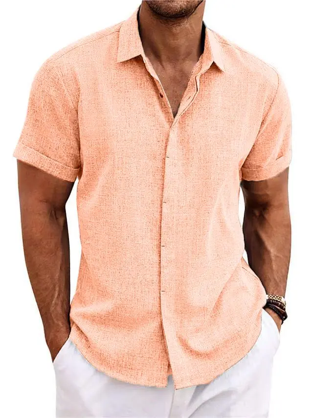 Cotton Linen Short Sleeve Shirt