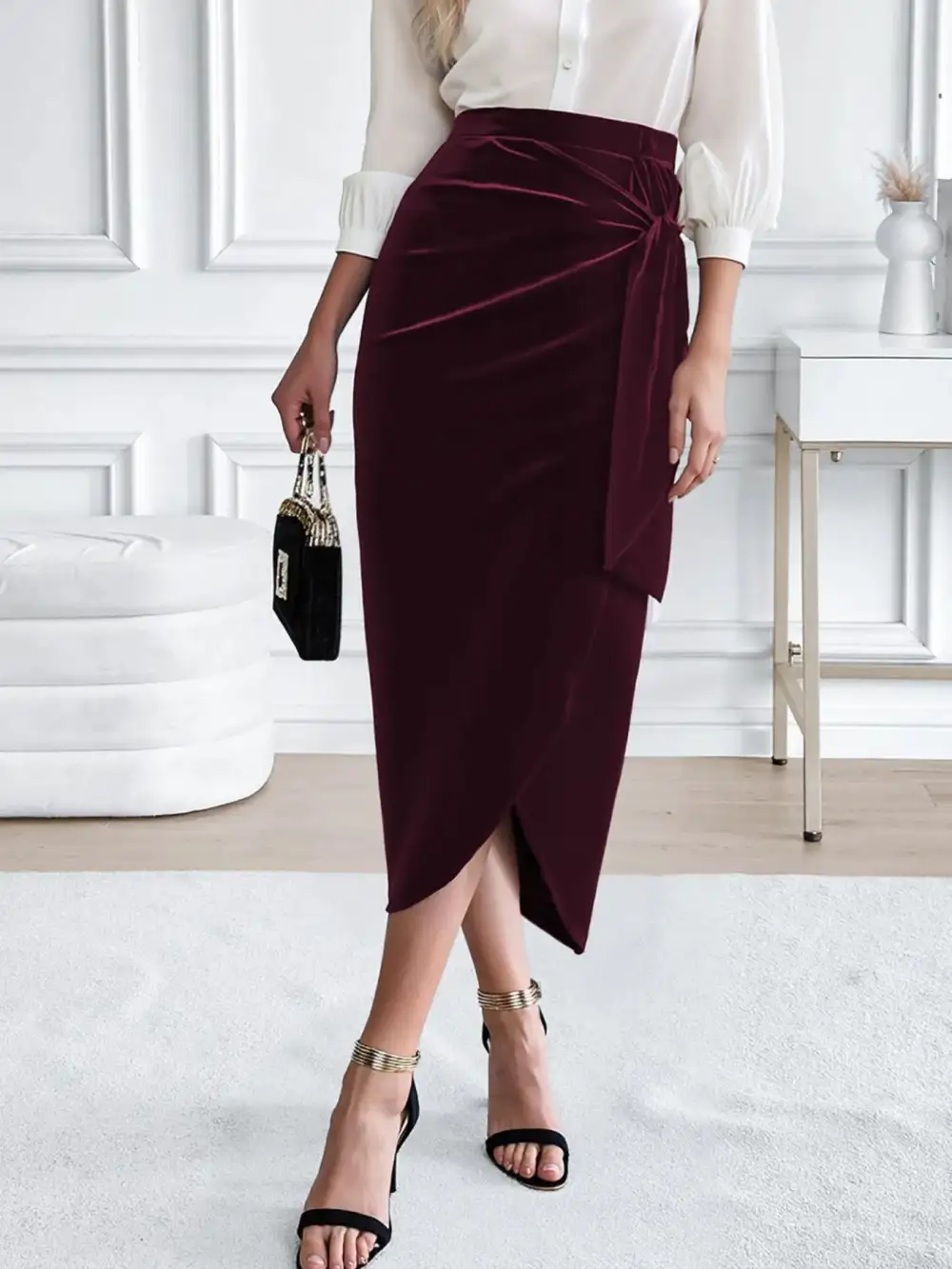 Subtle Velvet Side Skirt