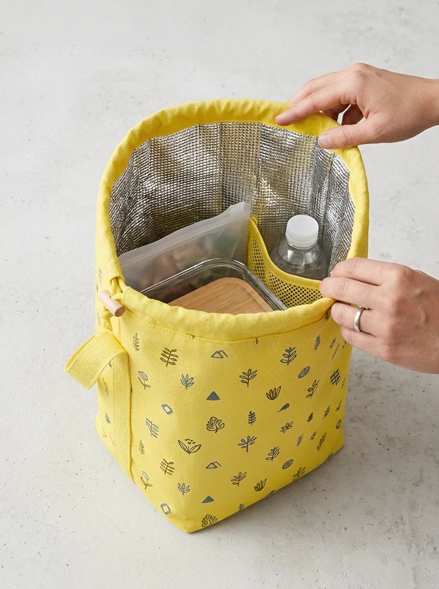 Unisex Nature Lover Botanical Pattern Printed Insulated Lunch Bag