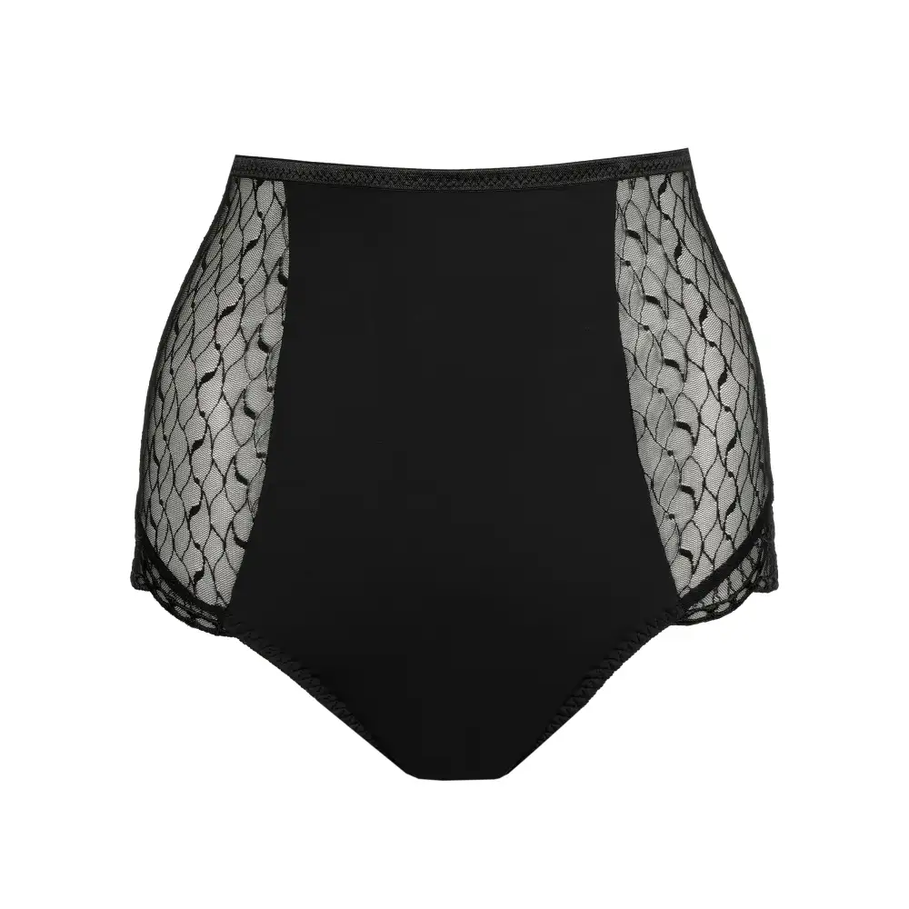 Women's Seamless Elastic Waistband Cotton Gusset Lace Embroidery Cotton High Waist Panty
