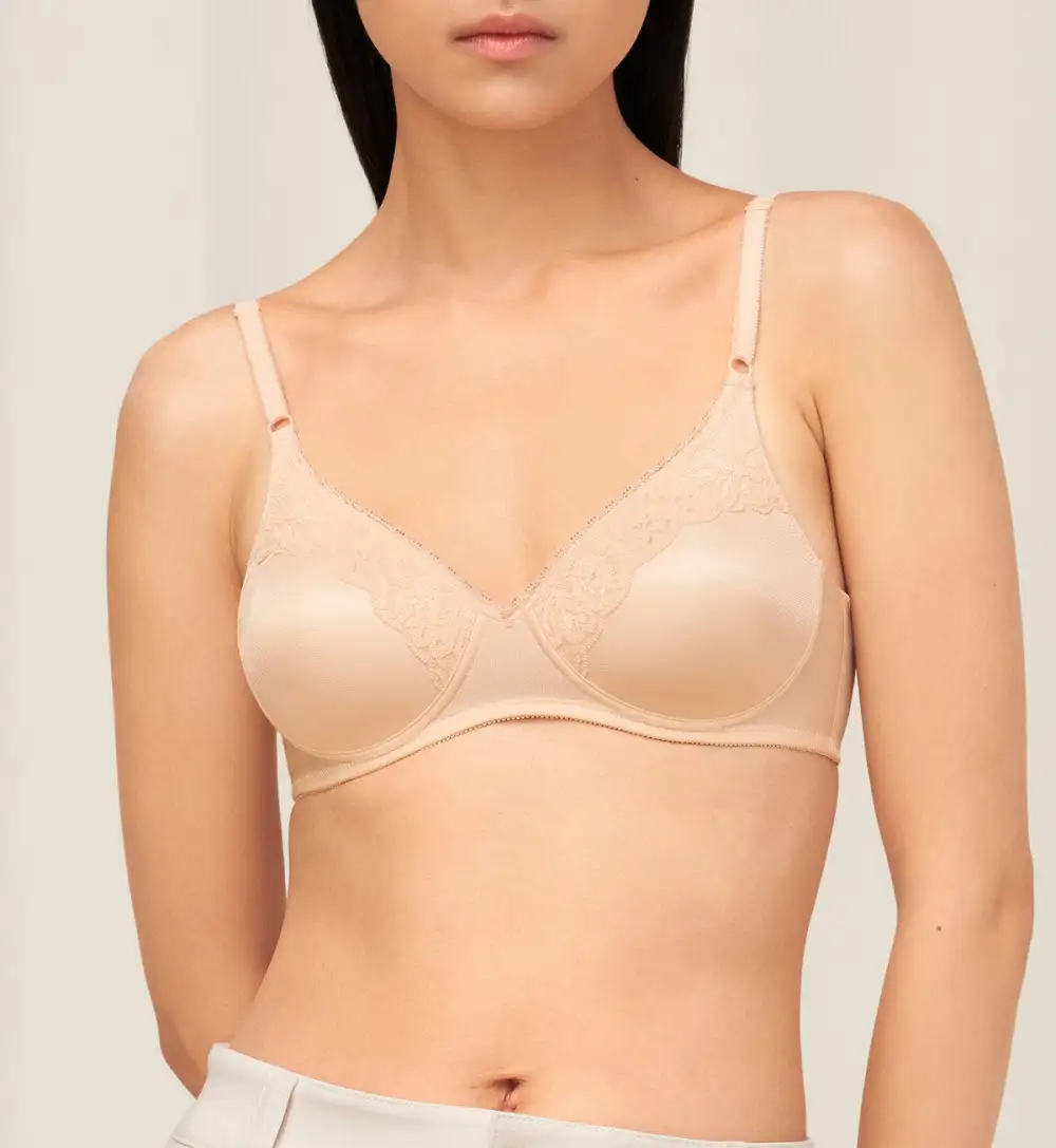Women's Minimal Non-Wired Padded Lace Molded Bra