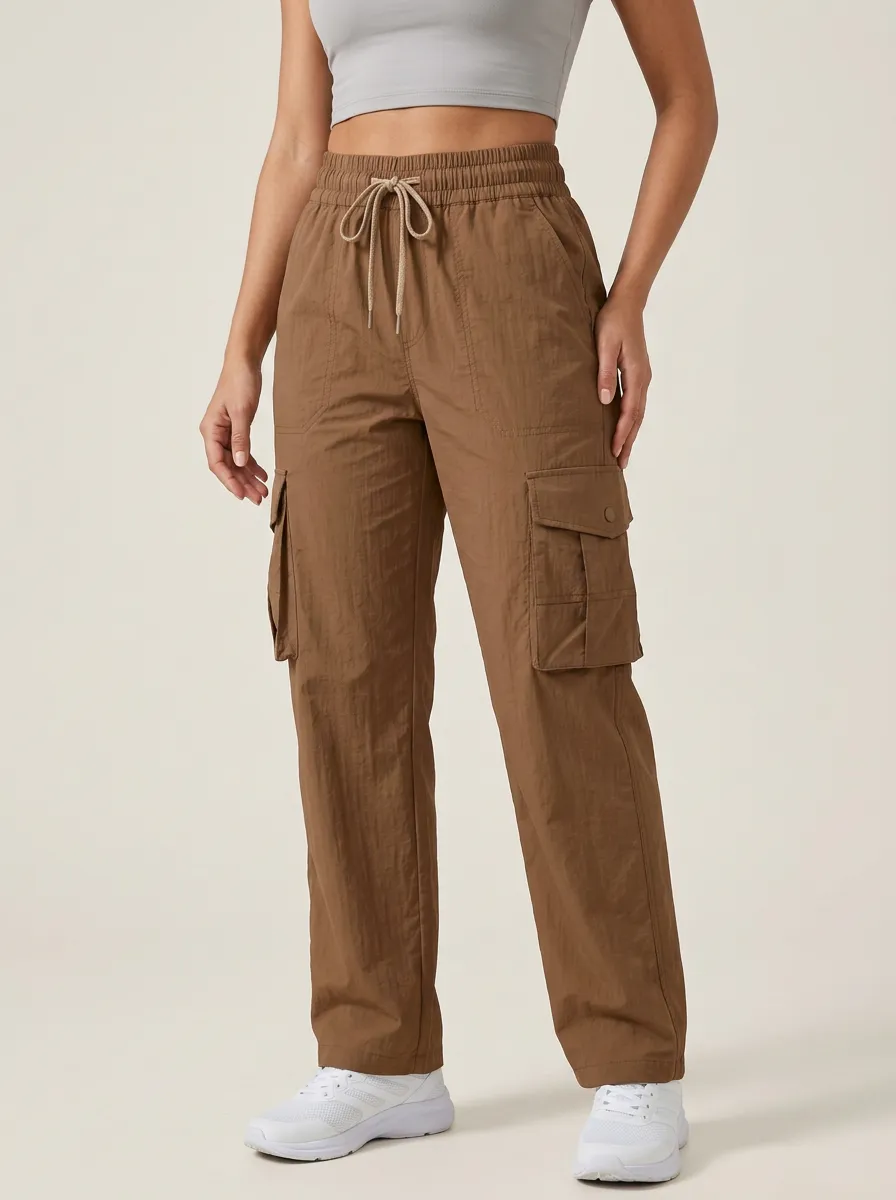 Refined Drawstring Breathable Breathable Cargo Pants