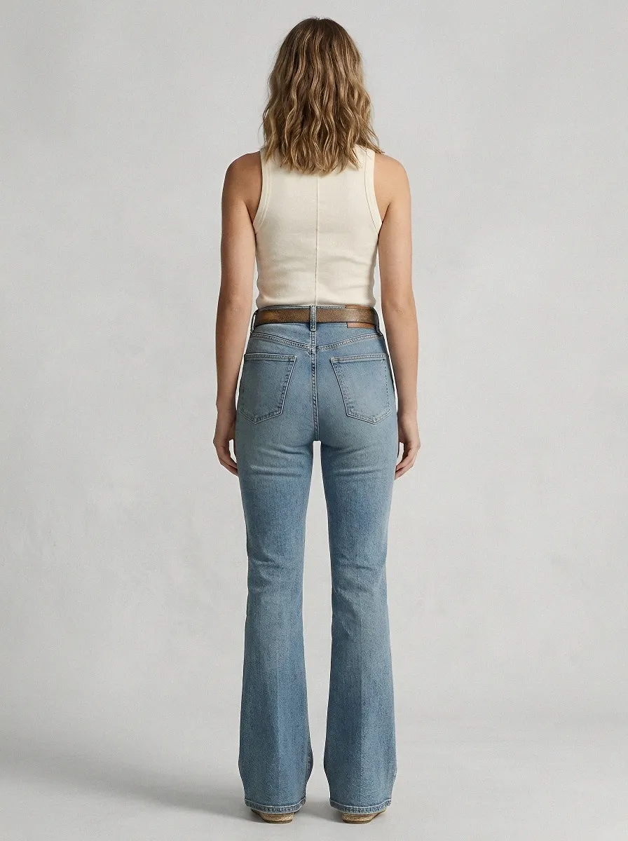Relaxed High-Waist Women's High-Waist Stretch Flare Jeans