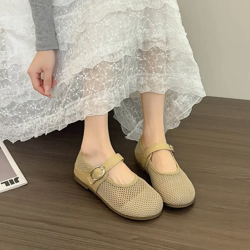 Buckle Strap Flat Sandals