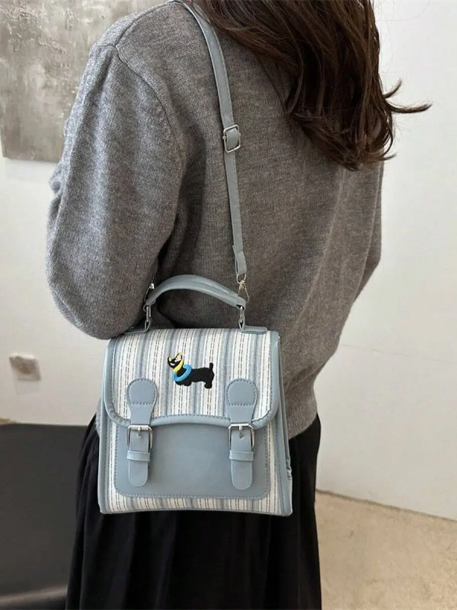 Vintage-Inspired Genuine Leather Square Handbag – Soft Ruched Texture & Top Handle