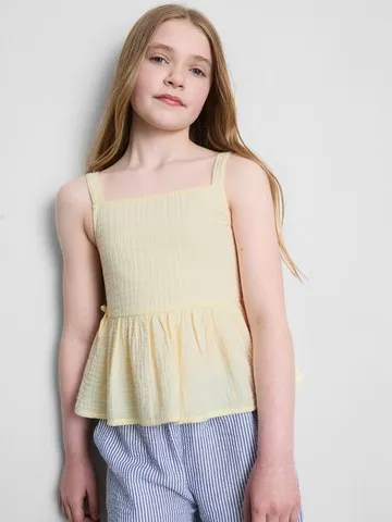 7-15yrs | Shirred Bow Blouse