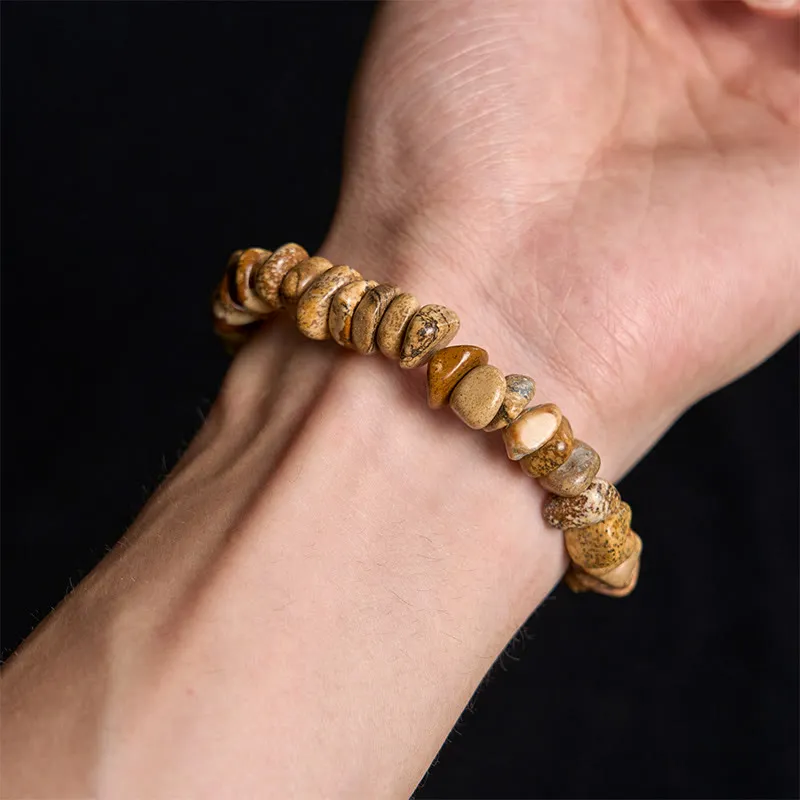 Picture Jasper Irregular Blocks Bracelet
