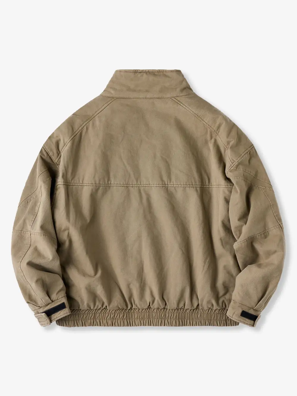 Men's Faux Fur Lined Stand Collar Harrington Jacket