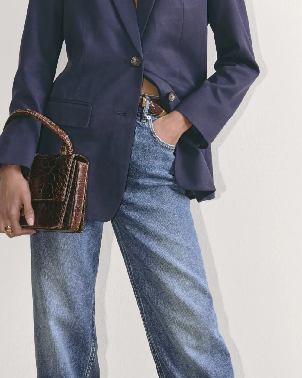 Straight-Leg High-Waisted Jeans