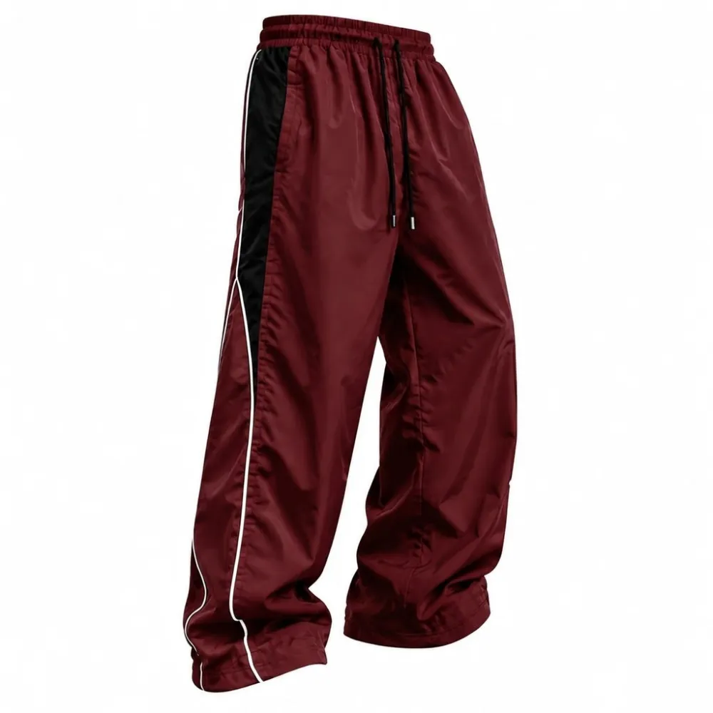 Men's American street-style wide-leg casual trousers